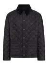 Prada Quilted Jacket In Re-nylon In Black