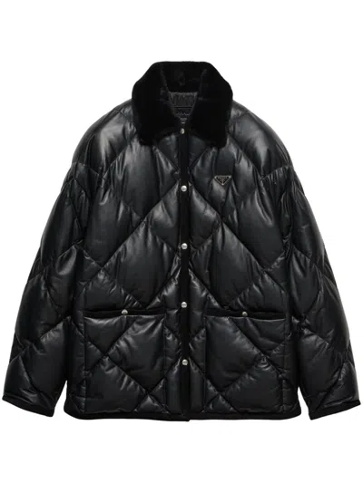 PRADA QUILTED LEATHER JACKET