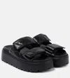 Prada Chunky Platform Sandals With Knot Detail In Black In Schwarz