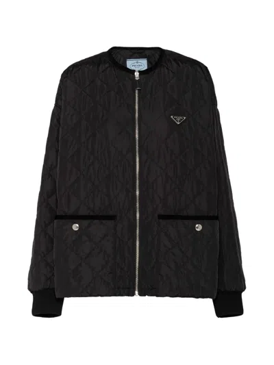 Prada Quilted Light Re-nylon Jacket In Black