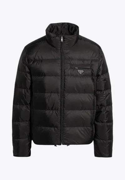 Prada Quilted Logo Puffer Jacket
