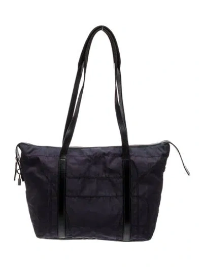 Pre-owned Prada Quilted Messenger Bag In Blue