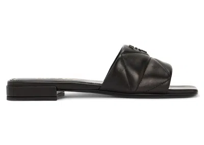 Pre-owned Prada Quilted Nappa Leather Slippers (women's) Sneakers In Black