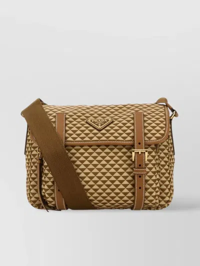 PRADA QUILTED NYLON CROSSBODY BAG WITH BUCKLE DETAIL