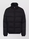 Prada Quilted Nylon Jacket Zip Pockets In Black