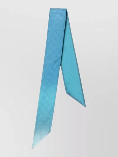 Prada Quilted Pattern Silk Tie And Bow