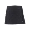 Prada Dark Blue Re-nylon Mini Skirt In Blue