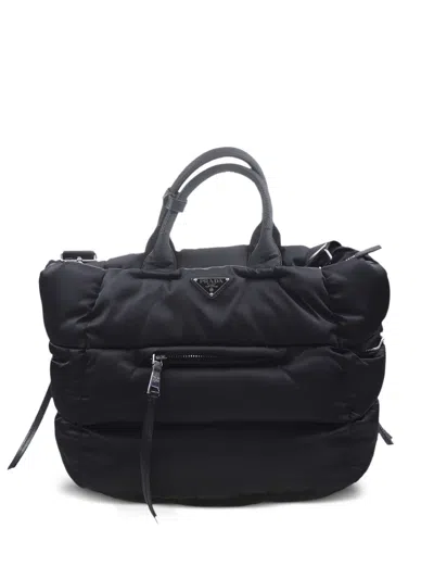 Prada Quilted Shoulder Bag In Black