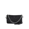 Prada Quilted Shoulder Bag With Enamelled Triangle Logo