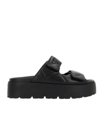 PRADA PRADA QUILTED SLIP-ON SANDALS