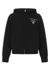 Prada Black Cashmere Blend Down Jacket