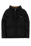 Prada Black Re-nylon Down Jacket In Black