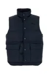 Prada Re-nylon Sleeveless Down Jacket In Blue
