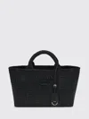Prada Crochet Raffia Effect Rectangular Shopping Bag In Black