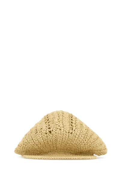 Prada Raffia Baker Boy Hat In Beige O Tan