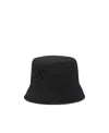 Prada Raffia Bucket Hat In Black