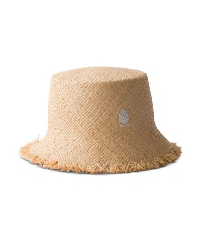 PRADA RAFFIA BUCKET HAT