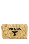 Prada Raffia Crossbody Bag Chain Strap
