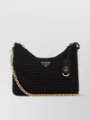 Prada Raffia Crossbody Bag 2005 Re-edition In Black