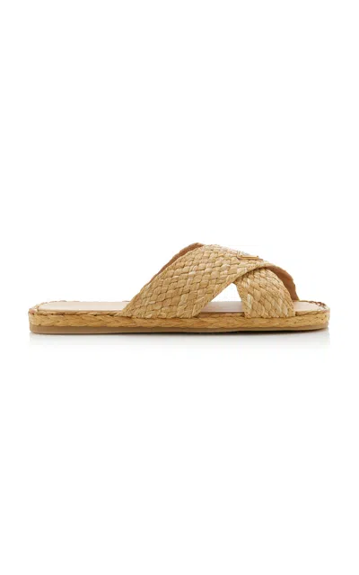 PRADA RAFFIA SANDALS