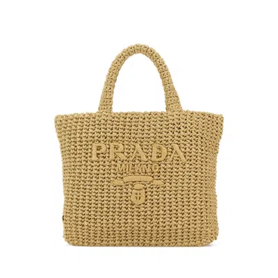 Prada Raffia Shopping Bag