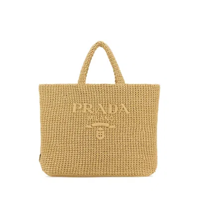 Prada Raffia Shopping Bag