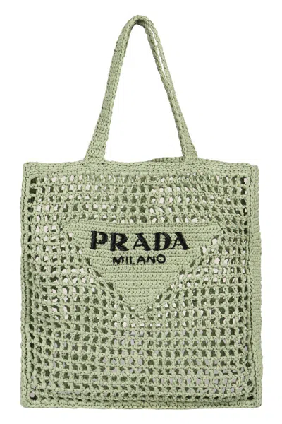 Prada Raffia Tote Bag