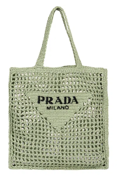 Prada Raffia Tote Bag