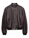 Prada Raglan-sleeve Flap-pocket Bomber Jacket In Gray