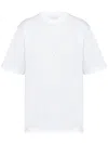 Prada Raised Logo Round-neck T-shirt In White