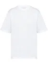 Prada Raised Logo Round-neck T-shirt In White
