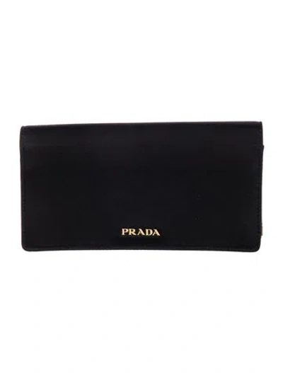 Pre-owned Prada Raso Clutch In Black