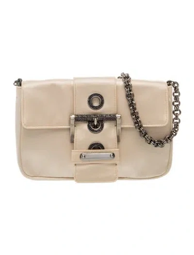 Pre-owned Prada Raso Clutch In Neutral