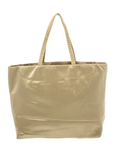 Pre-owned Prada Raso Tote Vintage In Gold
