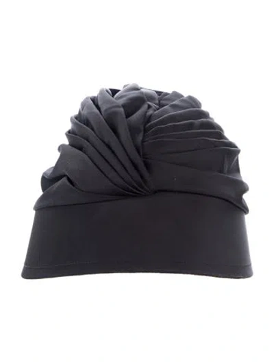 Pre-owned Prada Rayon Hat In Black