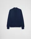 Prada Strickjacke Aus Re-kaschmir In Indigoblau