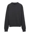 Prada Men Grey Wool Sweater In Grey