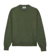 Prada Re-cashmere Pullover Mit Triangel-logo In Green