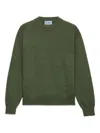 Prada Re-cashmere Pullover Mit Triangel-logo In Green
