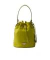 Prada Womens Green Re-edition 1978 Re-nylon Mini Recycled-polyamide Bucket Bag In Fern Green