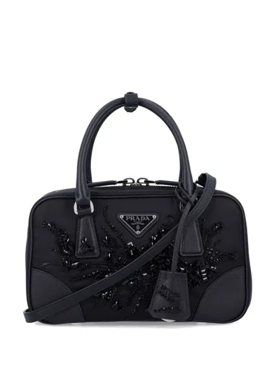 PRADA RE-EDITION 1978 EMBELLISHED TWO-HANDLE BAG