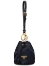 Prada Re-edition 1978 Key Ring In Blue