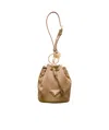 Prada Re-edition 1978 Key Ring In Camel