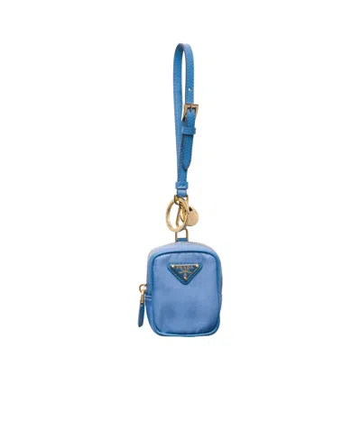 Prada Re-edition 1978 Keychain In A Blue Wave