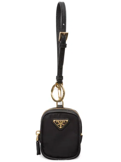 Prada Re-edition 1978 Keychain In Black