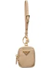 Prada Beige Re-edition 1978 Keychain In Neutrals