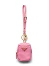 Prada Re-edition 1978 Keychain In Rosa