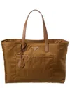 Prada Re-edition 1978 Large Nylon & Saffiano Leather Tote In Brown