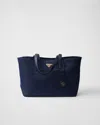 Prada Re-edition 1978 Medium Re-nylon And Saffiano Leather Tote Bag In Blue