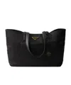 Prada Re-edition 1978 Medium Re-nylon And Saffiano Leather Tote Bag In Black